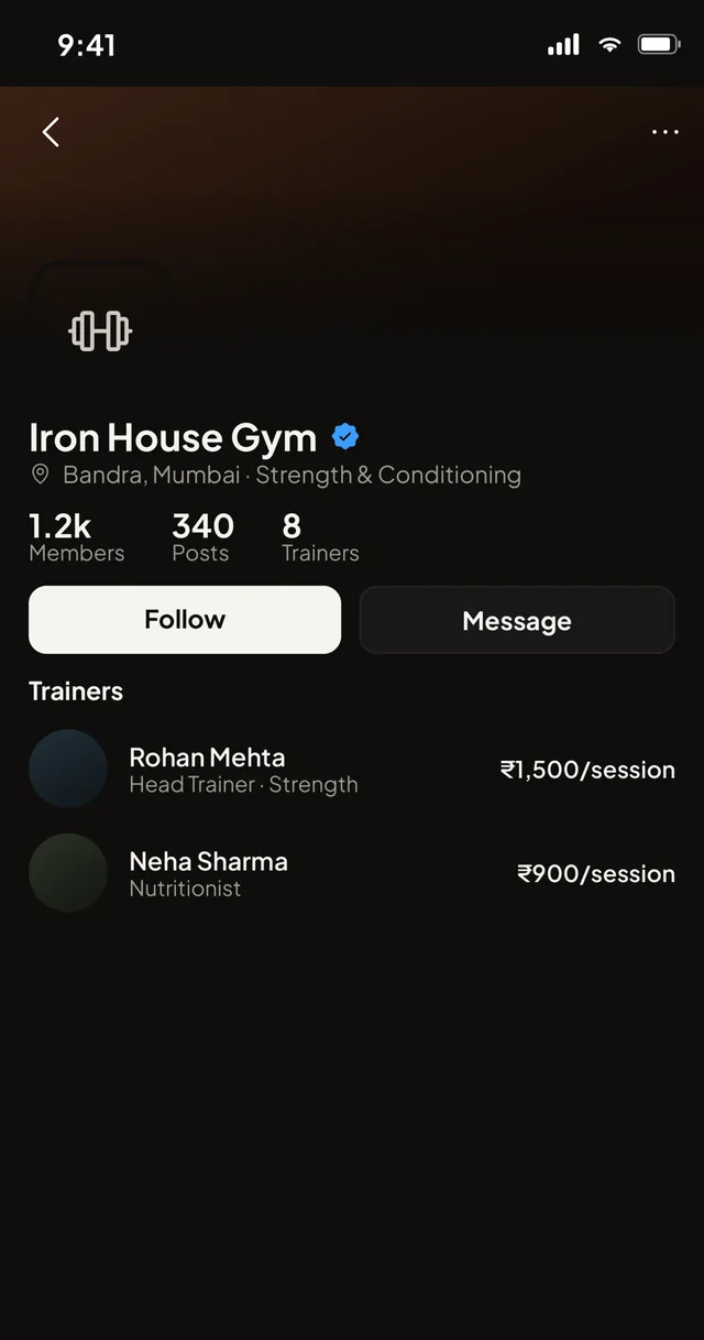 Gym profiles